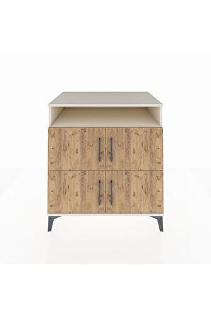 Kronos Şifonyer 4 Raflı 4 Kapaklı 88x59x96 Aytaşı-Çam