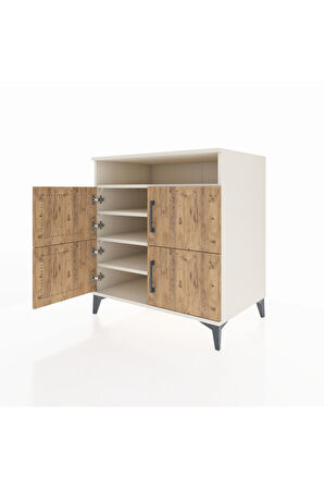 Kronos Şifonyer 4 Raflı 4 Kapaklı 88x59x96 Aytaşı-Çam