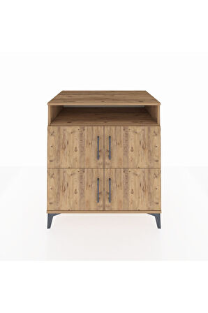 Kronos Şifonyer 4 Raflı 4 Kapaklı 88x59x96 Çam-Çam