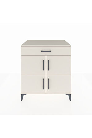 Kronos Şifonyer 3 Raflı Tek Çekmeceli 4 Kapaklı 88x59x96 Aytaşı-Aytaşı