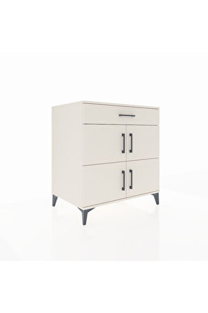 Kronos Şifonyer 3 Raflı Tek Çekmeceli 4 Kapaklı 88x59x96 Aytaşı-Aytaşı