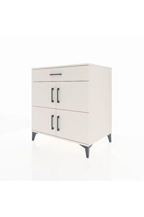 Kronos Şifonyer 3 Raflı Tek Çekmeceli 4 Kapaklı 88x59x96 Aytaşı-Aytaşı