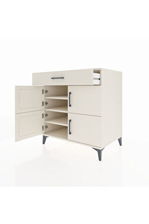 Kronos Şifonyer 3 Raflı Tek Çekmeceli 4 Kapaklı 88x59x96 Aytaşı-Aytaşı