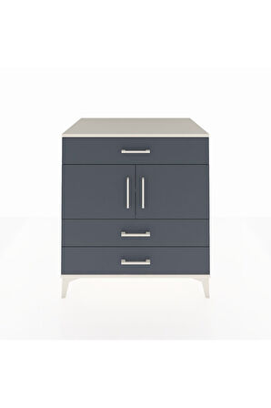 Kronos Şifonyer 2 Raflı 3 Çekmeceli 2 Kapaklı 88x59x96 Aytaşı-Antrasit