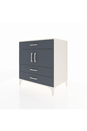 Kronos Şifonyer 2 Raflı 3 Çekmeceli 2 Kapaklı 88x59x96 Aytaşı-Antrasit