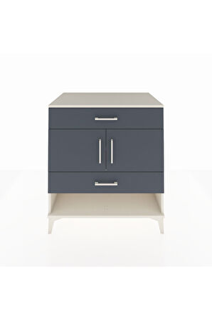 Kronos Şifonyer 2 Raflı 2 Çekmeceli 2 Kapaklı 88x59x96 Aytaşı-Antrasit