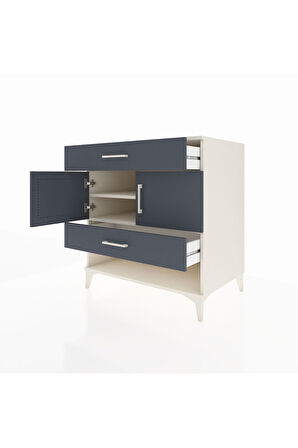 Kronos Şifonyer 2 Raflı 2 Çekmeceli 2 Kapaklı 88x59x96 Aytaşı-Antrasit