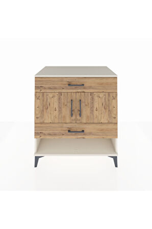 Kronos Şifonyer 2 Raflı 2 Çekmeceli 2 Kapaklı 88x59x96 Aytaşı-Çam