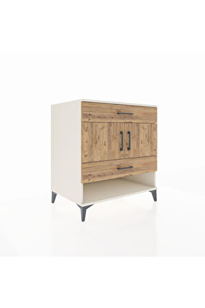 Kronos Şifonyer 2 Raflı 2 Çekmeceli 2 Kapaklı 88x59x96 Aytaşı-Çam