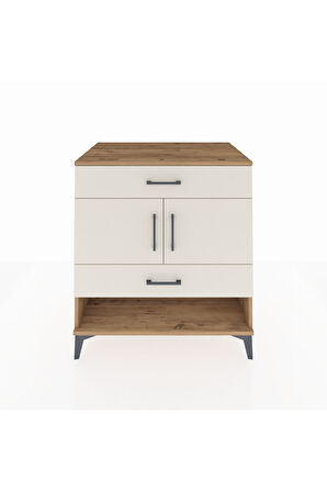 Kronos Şifonyer 2 Raflı 2 Çekmeceli 2 Kapaklı 88x59x96 Çam-Aytaşı