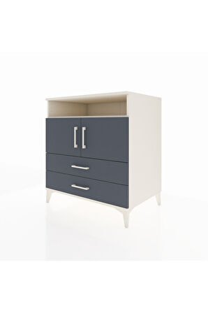 Kronos Şifonyer 3 Raflı 2 Çekmeceli 2 Kapaklı 88x59x96 Aytaşı-Antrasit