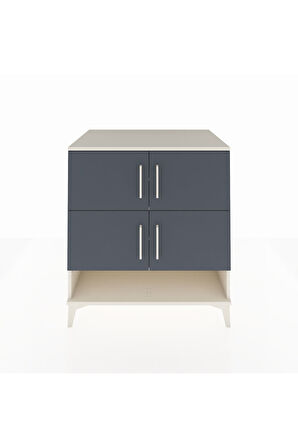 Kronos Şifonyer 4 Raflı 4 Kapaklı 88x59x96 Aytaşı-Antrasit