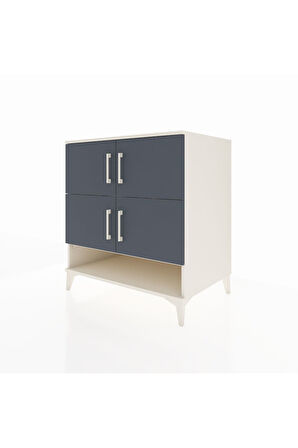 Kronos Şifonyer 4 Raflı 4 Kapaklı 88x59x96 Aytaşı-Antrasit