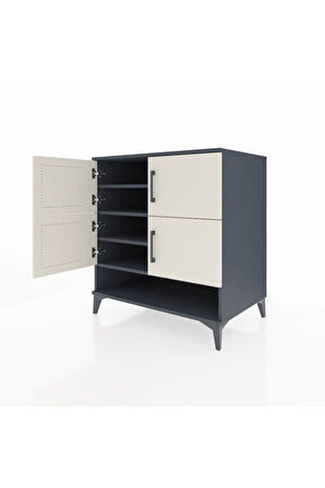 Kronos Şifonyer 4 Raflı 4 Kapaklı 88x59x96 Antrasit-Aytaşı