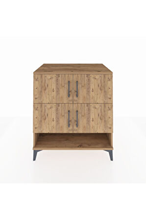 Kronos Şifonyer 4 Raflı 4 Kapaklı 88x59x96 Çam-Çam
