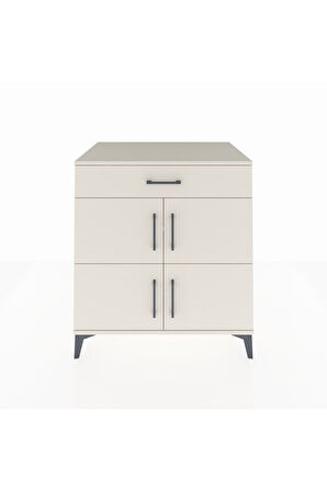 Kronos Şifonyer 3 Raflı Tek Çekmeceli 4 Kapaklı 88x59x96 Aytaşı-Aytaşı