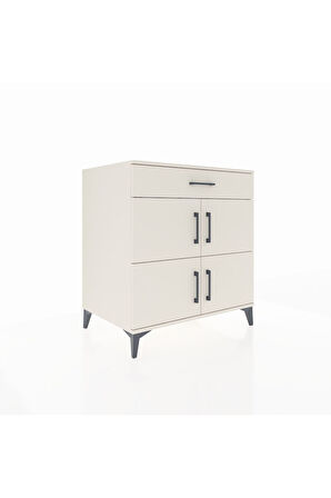 Kronos Şifonyer 3 Raflı Tek Çekmeceli 4 Kapaklı 88x59x96 Aytaşı-Aytaşı