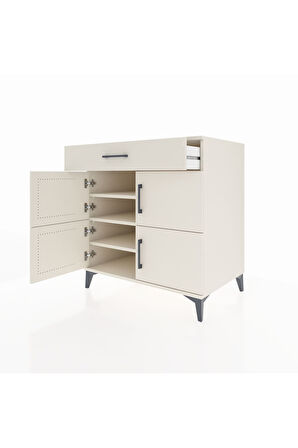 Kronos Şifonyer 3 Raflı Tek Çekmeceli 4 Kapaklı 88x59x96 Aytaşı-Aytaşı