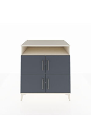 Kronos Şifonyer 4 Raflı 4 Kapaklı 88x59x96 Aytaşı-Antrasit