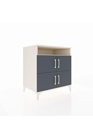 Kronos Şifonyer 4 Raflı 4 Kapaklı 88x59x96 Aytaşı-Antrasit