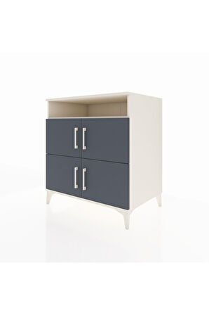 Kronos Şifonyer 4 Raflı 4 Kapaklı 88x59x96 Aytaşı-Antrasit