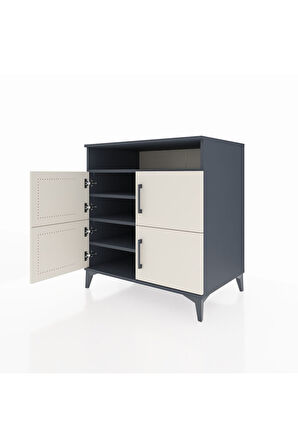 Kronos Şifonyer 4 Raflı 4 Kapaklı 88x59x96 Antrasit-Aytaşı