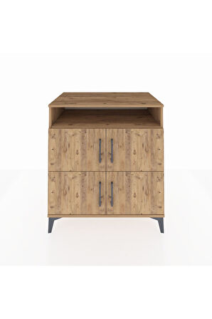 Kronos Şifonyer 4 Raflı 4 Kapaklı 88x59x96 Çam-Çam