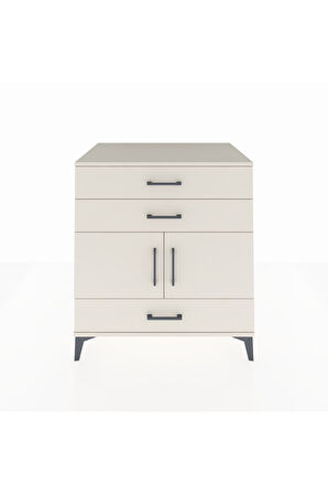 Kronos Şifonyer Tek Raflı 3 Çekmeceli 2 Kapaklı 88x59x96 Aytaşı-Aytaşı