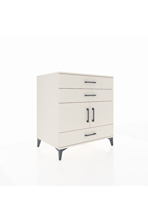 Kronos Şifonyer Tek Raflı 3 Çekmeceli 2 Kapaklı 88x59x96 Aytaşı-Aytaşı