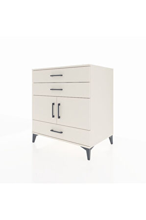 Kronos Şifonyer Tek Raflı 3 Çekmeceli 2 Kapaklı 88x59x96 Aytaşı-Aytaşı