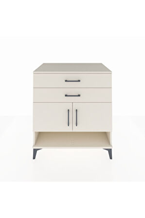 Kronos Şifonyer 2 Raflı 2 Çekmeceli 2 Kapaklı 88x59x96 Aytaşı-Aytaşı
