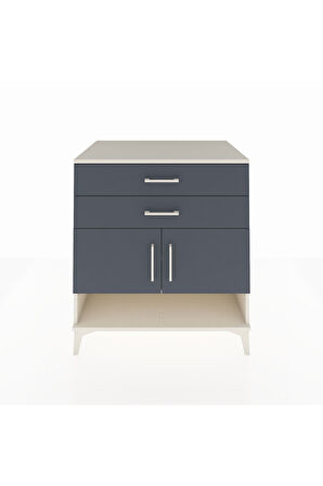 Kronos Şifonyer 2 Raflı 2 Çekmeceli 2 Kapaklı 88x59x96 Aytaşı-Antrasit