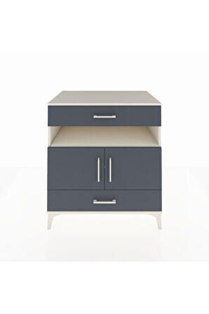 Kronos Şifonyer 2 Raflı 2 Çekmeceli 2 Kapaklı 88x59x96 Aytaşı-Antrasit