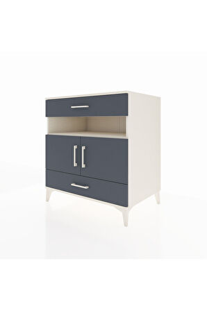 Kronos Şifonyer 2 Raflı 2 Çekmeceli 2 Kapaklı 88x59x96 Aytaşı-Antrasit