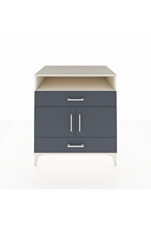 Kronos Şifonyer 2 Raflı 2 Çekmeceli 2 Kapaklı 88x59x96 Aytaşı-Antrasit