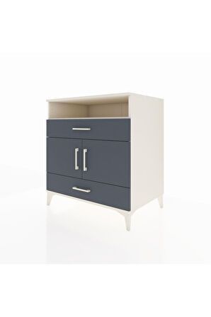 Kronos Şifonyer 2 Raflı 2 Çekmeceli 2 Kapaklı 88x59x96 Aytaşı-Antrasit