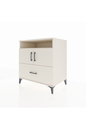 Kronos Şifonyer 3 Raflı Tek Çekmeceli 2 Kapaklı 88x59x96 Aytaşı-Aytaşı