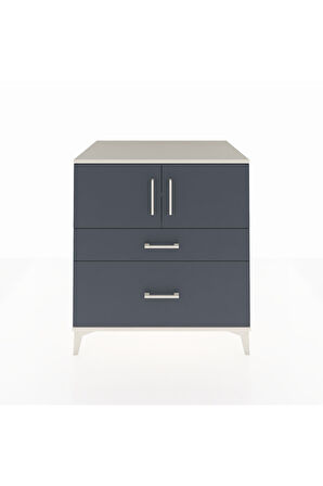 Kronos Şifonyer 2 Raflı 2 Çekmeceli 2 Kapaklı 88x59x96 Aytaşı-Antrasit