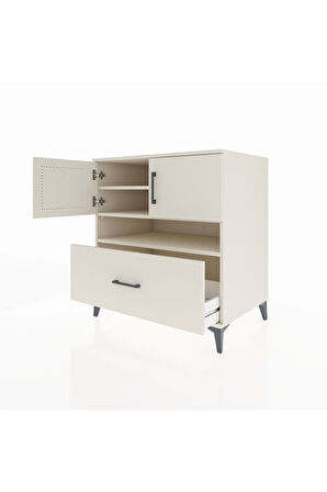 Kronos Şifonyer 3 Raflı Tek Çekmeceli 2 Kapaklı 88x59x96 Aytaşı-Aytaşı