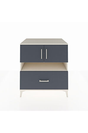 Kronos Şifonyer 3 Raflı Tek Çekmeceli 2 Kapaklı 88x59x96 Aytaşı-Antrasit