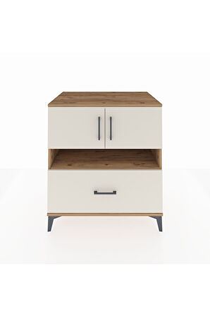 Kronos Şifonyer 3 Raflı Tek Çekmeceli 2 Kapaklı 88x59x96 Çam-Aytaşı