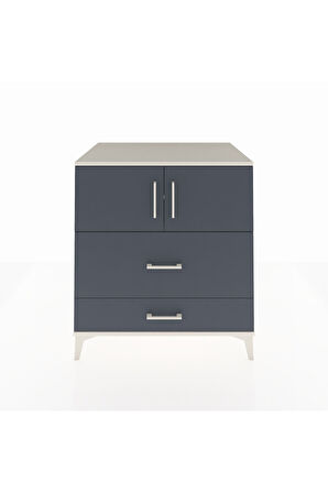 Kronos Şifonyer 2 Raflı 2 Çekmeceli 2 Kapaklı 88x59x96 Aytaşı-Antrasit