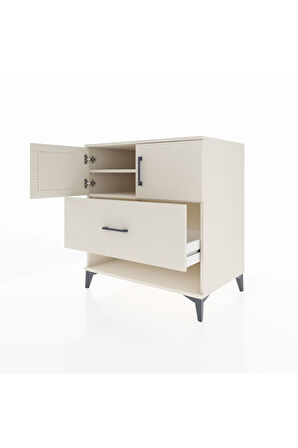Kronos Şifonyer 2 Raflı Tek Çekmeceli 2 Kapaklı 88x59x96 Aytaşı-Aytaşı