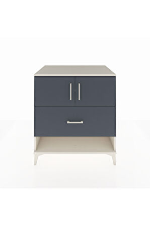 Kronos Şifonyer 2 Raflı Tek Çekmeceli 2 Kapaklı 88x59x96 Aytaşı-Antrasit