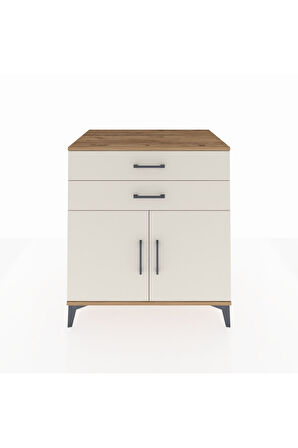 Kronos Şifonyer Tek Raflı 2 Çekmeceli 2 Kapaklı 88x59x96 Çam-Aytaşı