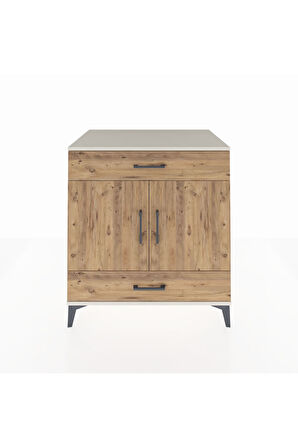 Kronos Şifonyer 2 Raflı 2 Çekmeceli 2 Kapaklı 88x59x96 Aytaşı-Çam