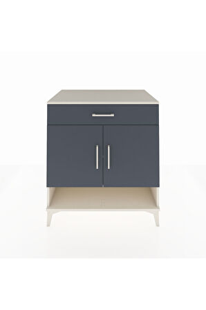 Kronos Şifonyer 2 Raflı Tek Çekmeceli 2 Kapaklı 88x59x96 Aytaşı-Antrasit