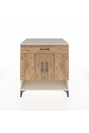 Kronos Şifonyer 2 Raflı Tek Çekmeceli 2 Kapaklı 88x59x96 Aytaşı-Çam