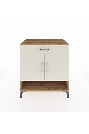 Kronos Şifonyer 2 Raflı Tek Çekmeceli 2 Kapaklı 88x59x96 Çam-Aytaşı