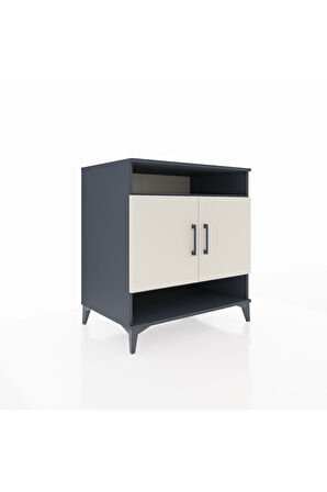 Kronos Şifonyer 3 Raflı 2 Kapaklı 88x59x96 Antrasit-Aytaşı